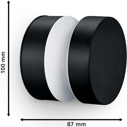 Laven LED-vägglampa Rostfritt stål Svart IP44 Varmit 6W 600lm - Image 11