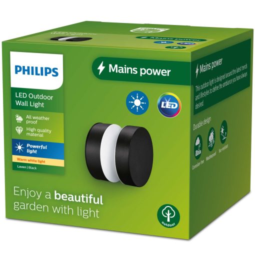 Laven LED-vägglampa Rostfritt stål Svart IP44 Varmit 6W 600lm - Image 19