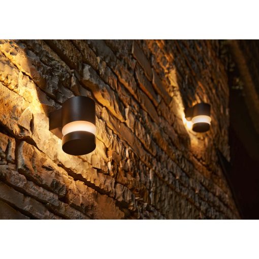Laven LED-vägglampa Upp Rostfritt stål Svart IP44 Varmit 6W 600lm - Image 21