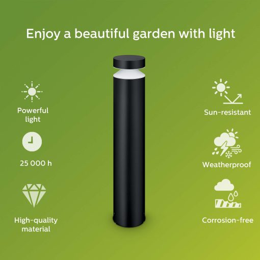 Laven LED-pollare Rostfritt stål Svart IP44 Varmit 6W 600lm - Image 15