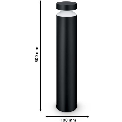 Laven LED-pollare Rostfritt stål Svart IP44 Varmit 6W 600lm - Image 4