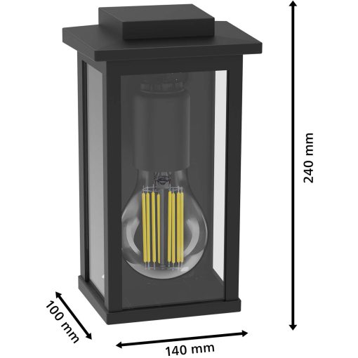 Mirth Väggarmatur (E27-sockel) IP44 Aluminium/Glas Svart - Image 9