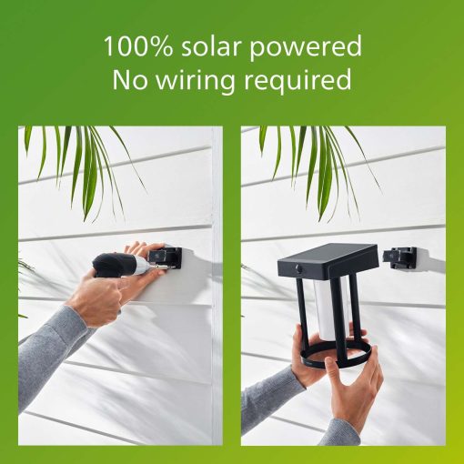 Fyve Vägglampa Vinklad Solcell Ultra Efficient LED 200lm Svart - Image 3