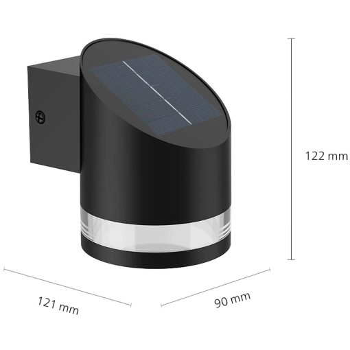 Fyve Vägglampa Vinklad Solcell Ultra Efficient LED 200lm Svart - Image 11