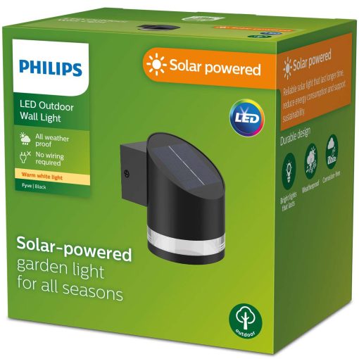 Fyve Vägglampa Vinklad Solcell Ultra Efficient LED 200lm Svart - Image 19