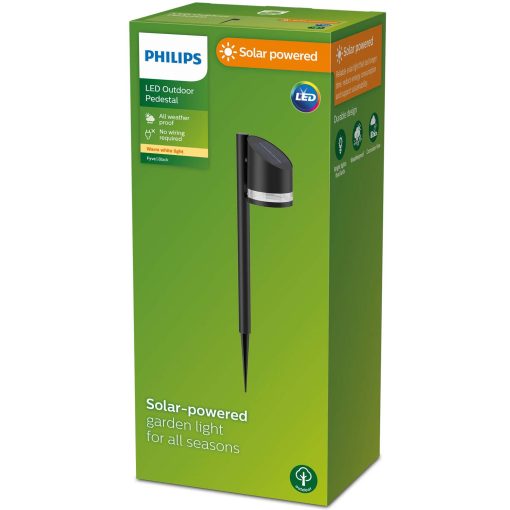 Fyve Trädgårdslampa Vinklad Solcell Ultra Efficient LED 200lm Svart - Image 16
