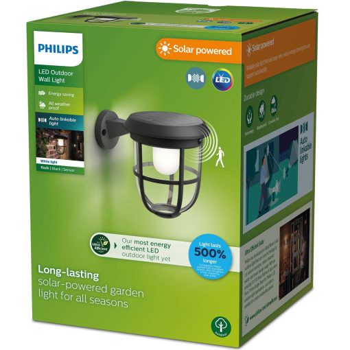 Radii Vägglampa Solcell Ultra Efficient LED 250lm Svart - Image 12