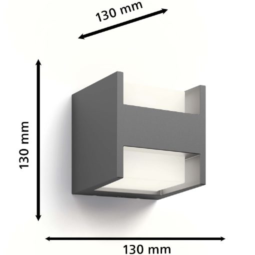 Arbour Vägglampa Ultra Efficient LED 2x3,8W 800lm Antracit - Image 10