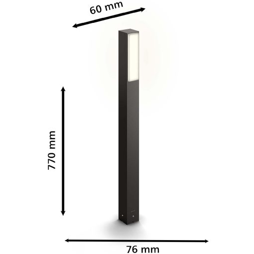 Stratosphere Pollare Ultra Efficient LED 3,8W 800lm Antracit - Image 10