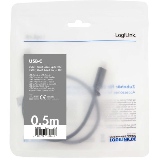 USB-C - USB-C-kabel USB 3.2 Gen2 4K/60Hz 100W 0,5m - Image 3