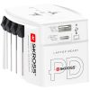 Världsreseadapter MUV USB AC65PD USB-A+USB-C PD 65W Ojordad