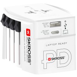 Världsreseadapter MUV USB AC65PD USB-A+USB-C PD 65W Ojordad