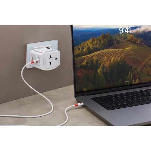 Världsreseadapter MUV USB AC65PD USB-A+USB-C PD 65W Ojordad - Image 7