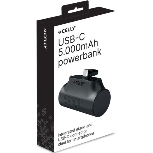 PowerBank 5.000 mAh 10,5W USB-C Svart - Image 3
