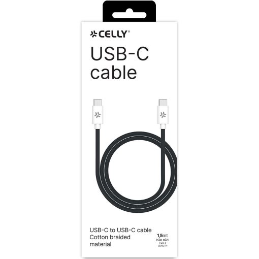 USB-C - USB-C-kabel 60W 1,5 m Svart - Image 5