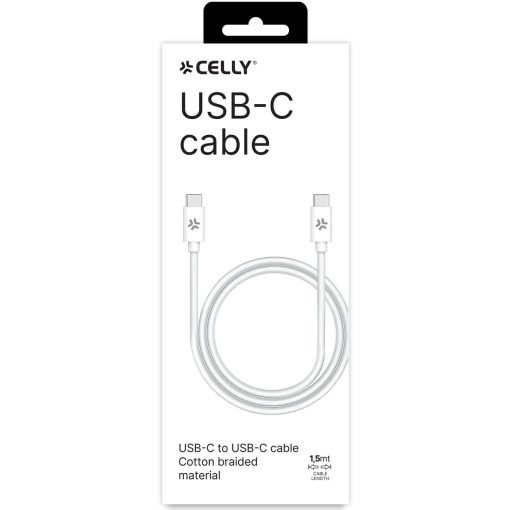 USB-C - USB-C-kabel 60W 1,5 m Vit - Image 5
