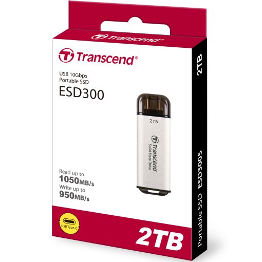 Portabel Mini SSD ESD300C USB-C 2TB 10Gbps (R1050/W950 Mb/s) Silver - Image 12