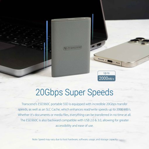 Portabel SSD ESD360C USB-C 1TB 20Gbps (R2000/W2000 Mb/s) - Image 8