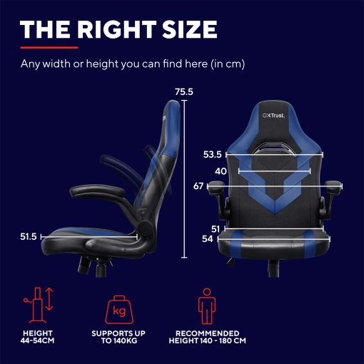 GXT 703B Riye Gamingstol Blå - Image 19