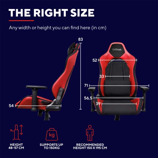GXT 714R Ruya Gamingstol Röd - Image 24