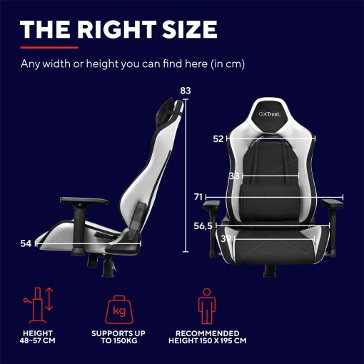 GXT 714W Ruya Gamingstol Vit - Image 21