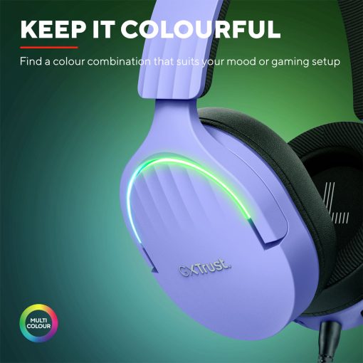 GXT 490P Fayzo Gamingheadset 7.1 USB Eco Lila - Image 7