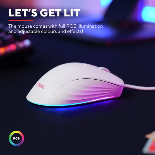 GXT 924W Ybar+ Gamingmus Vit - Image 3