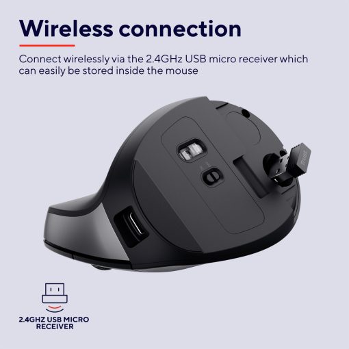 Bayo II Trådlös ergonomisk mus Svart - Image 14