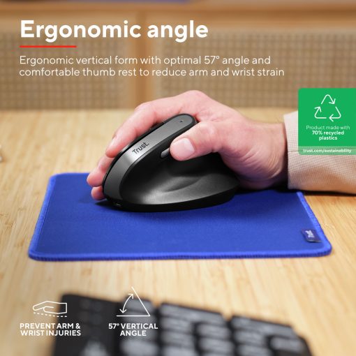 Bayo II Trådlös ergonomisk mus Svart - Image 18