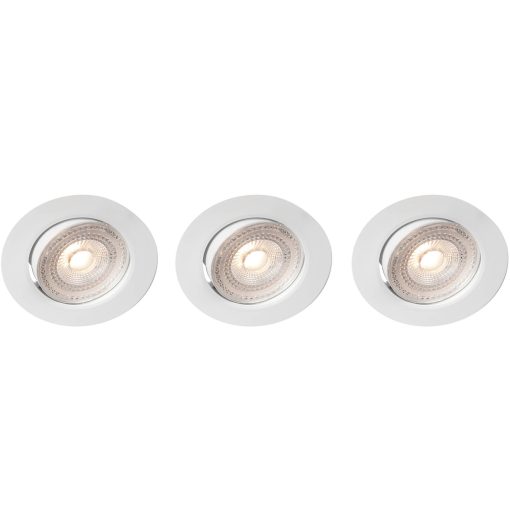 Sara 230V Dimbar downlight spotlight 3000K 400lm IP44 3-pack Vit