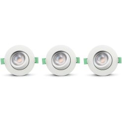 Ellen Infälld downlight Dim-to-Warm 520lm IP65 3-pack Vit