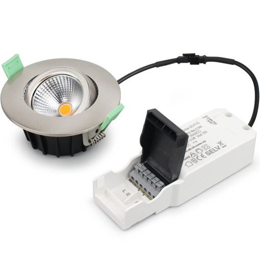 Lisa Dimbar Infälld downlight 3000K 600lm IP65 3-pack Borstad stål - Image 9