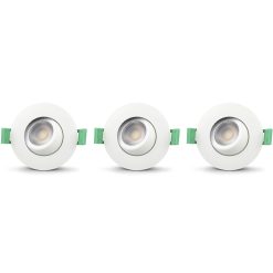 Sanna Dimbar Infälld downlight 3000K/4000K 520lm IP65 3-pack Vit