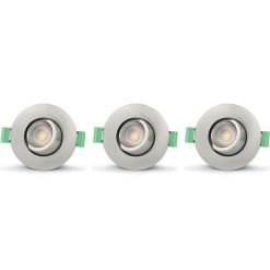 Sanna Dimbar Infälld downlight 3000K/4000K 520lm IP65 3-pack Borstad stål