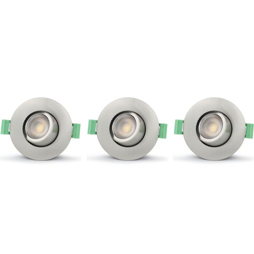 Sanna Dimbar Infälld downlight 3000K/4000K 520lm IP65 3-pack Borstad stål