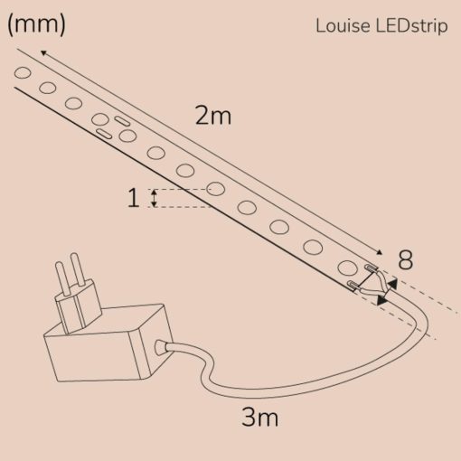 Louise Ledstrip kit COB-LED DOT IP20 2m​​​ 3000K​​​ - Image 7
