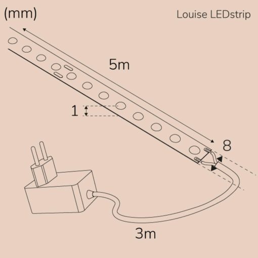Louise Ledstrip kit COB-LED DOT IP20 5m​​​ 3000K​​​ - Image 8