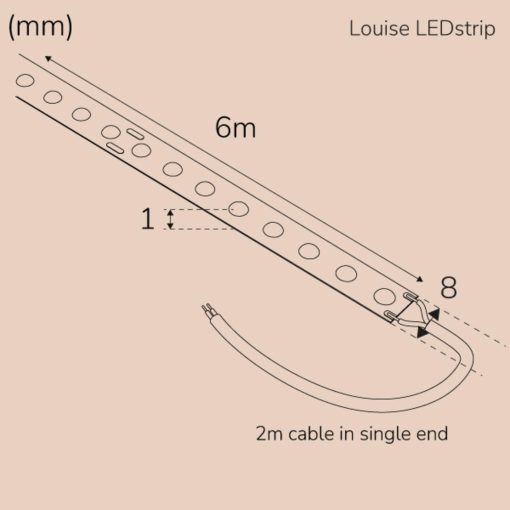 Louise Ledstrip COB-LED DOT utan trafo IP20 6m​​​ 3000K​​​ - Image 3