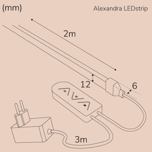 Alexandra Ledstrip kit RGBIC Neon IP65 Smart Tuya WiFi 2m​​​ - Image 6