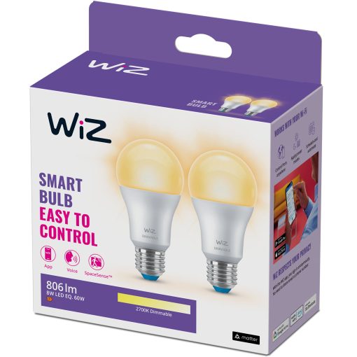 WiFi Smart LED E27 Normal 60W 806lm Dimbar varmvit 2-pack - Image 10
