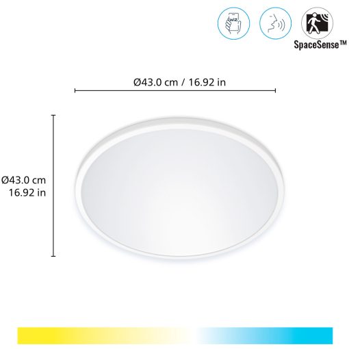 WiFi SuperSlim Plafond Ø430 22W 2450lm Varm-kallvit - Image 4