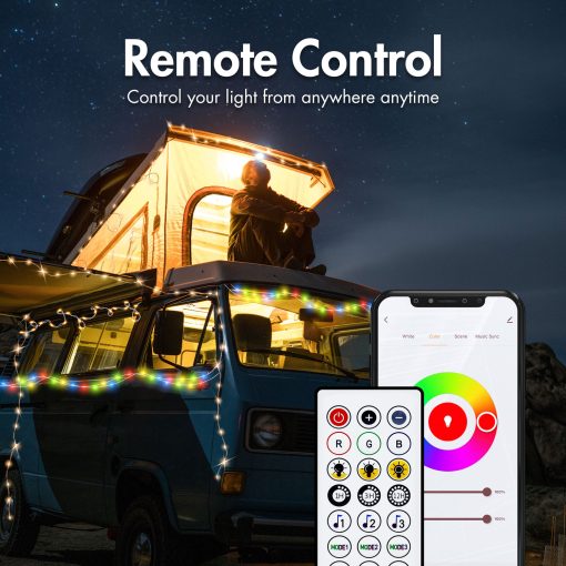RGB-ljusslinga med fjärrkontroll och WiFi Tuya IP65 5 m - Image 25