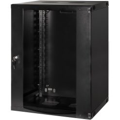 19" Väggskåp/serverskåp U15 540 x 450 x 725 mm Omonterat Svart