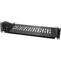 19"-hylla 2U 440 x 250 mm max 25 kg Svart