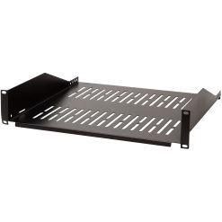 19"-hylla 2U 440 x 406 mm max 25 kg Svart