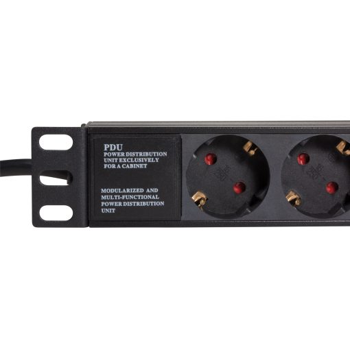 9-vägs grenuttag för 19"-rack U1 Svart - Image 11