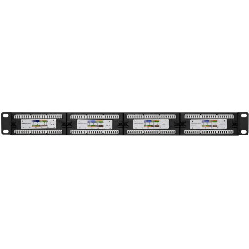 Patchpanel 24-portar Cat6 för 19" rack U1 Svart - Image 3