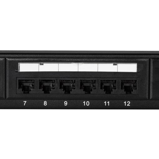 Patchpanel 24-portar Cat6 för 19" rack U1 Svart - Image 11