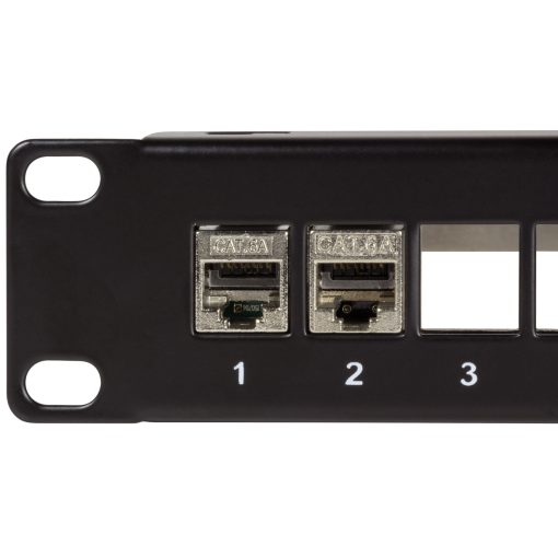 Patchpanel för 24st Keystone-uttag för 19" rack U1 Svart - Image 10