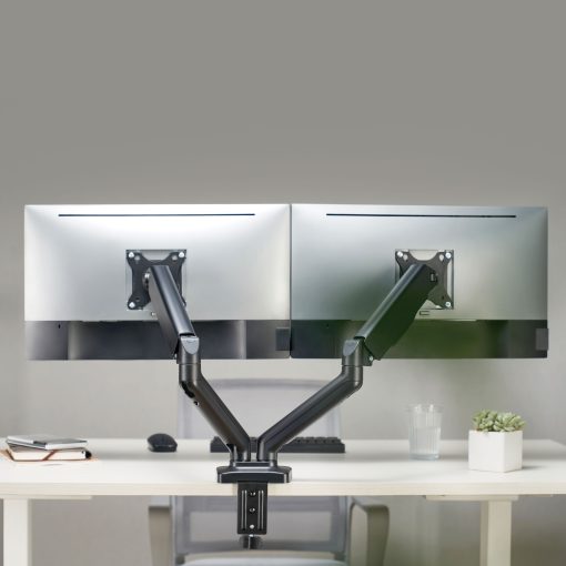 Monitorarm dubbel med fjäder 17"-32" Svart - Image 9